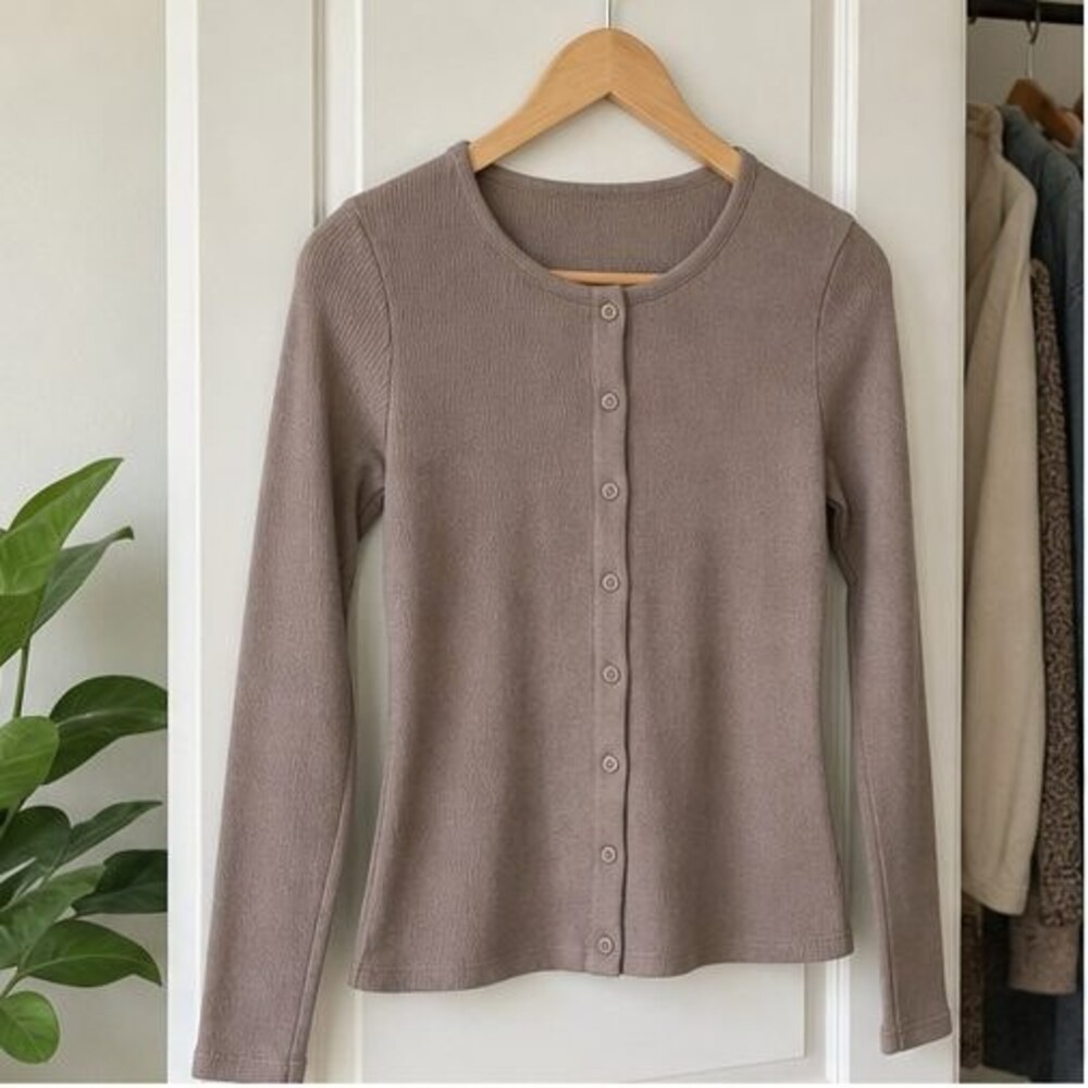 Taupe Wrap Blouse